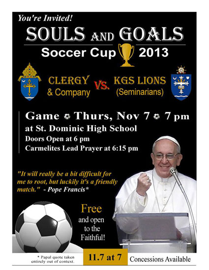 KGS Priests Souls and Goals soccer match