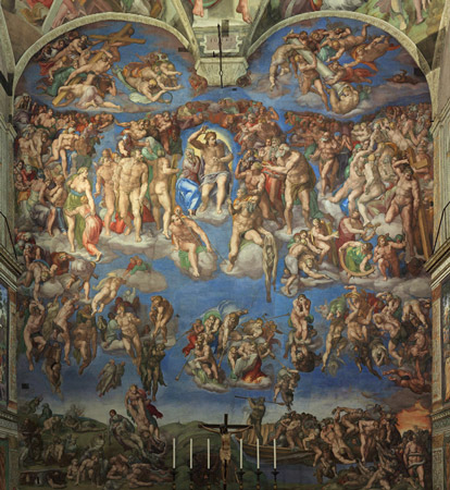 The Last Judgement - Behind the Altar in the Sistine Chapel - Michaelangelo - The Vatican