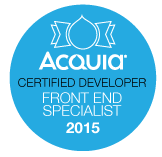 Acquia Certified Developer - Front End Specialist badge