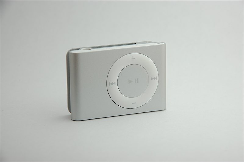 iPod Shuffle - grey metal with round control dial