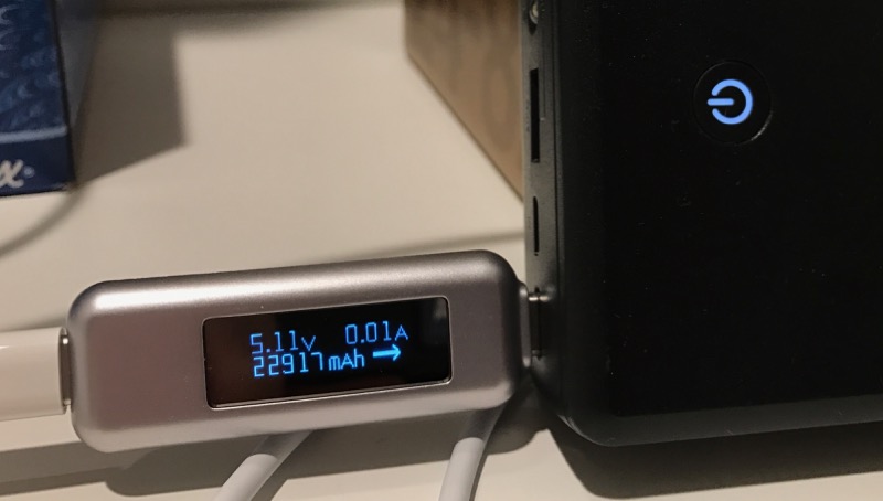 23,000 mAh as measured by Satechi USB-C plug
