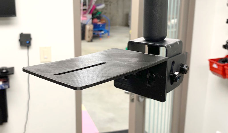 3D printed bracket on mount