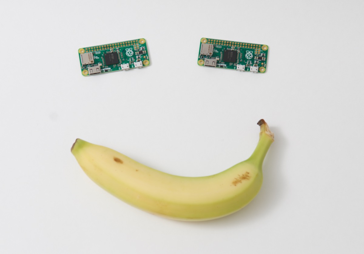 Raspberry Pi Zero Banana Smile Face