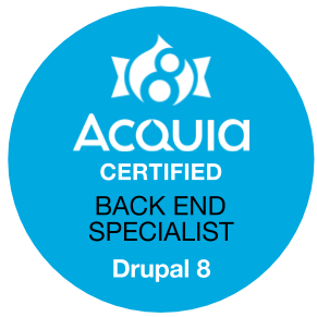 Acquia Certified Back End Specialist - Drupal 8 Exam Badge
