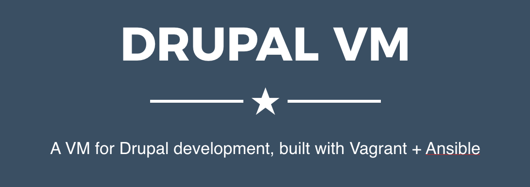 Drupal VM logo and teaser text