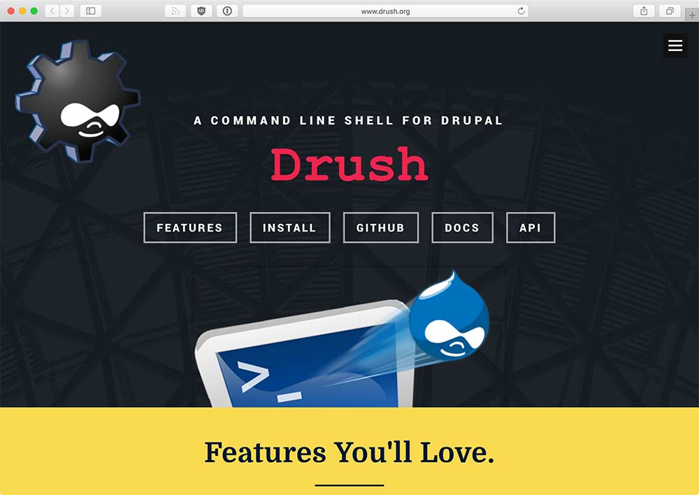 Drush.org homepage
