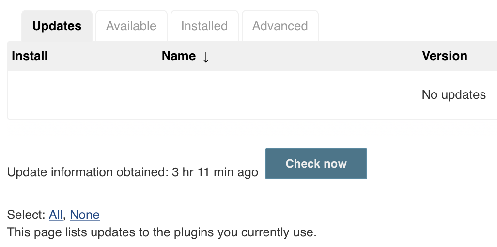 Jenkins plugins - check now for updates