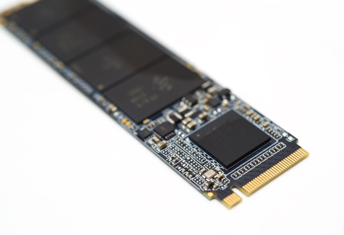 NVMe M.2 connector and controller chip - SSD