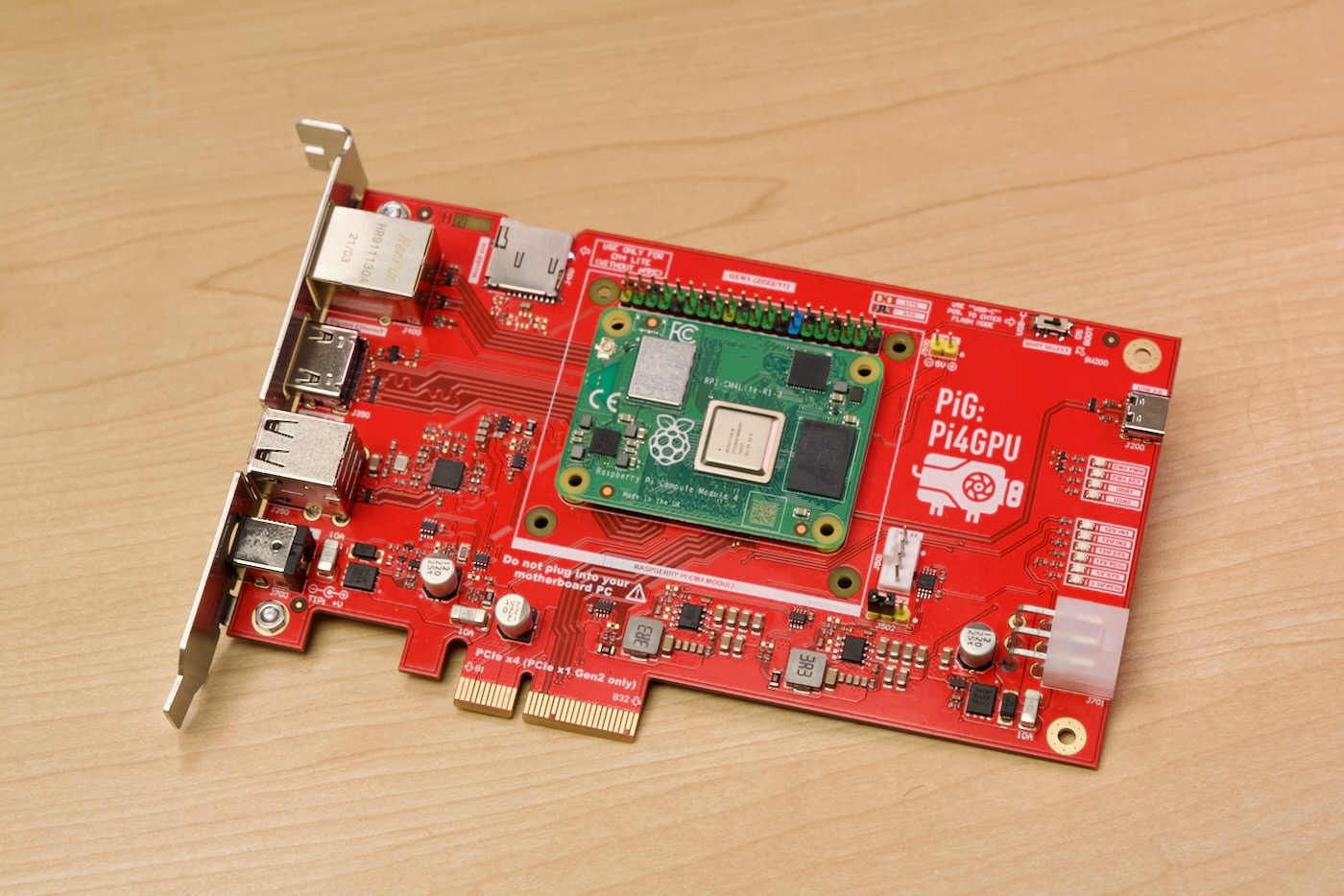 Pi4GPU or PiG card - PCI Express Raspberry Pi CM4 card for GPU testing