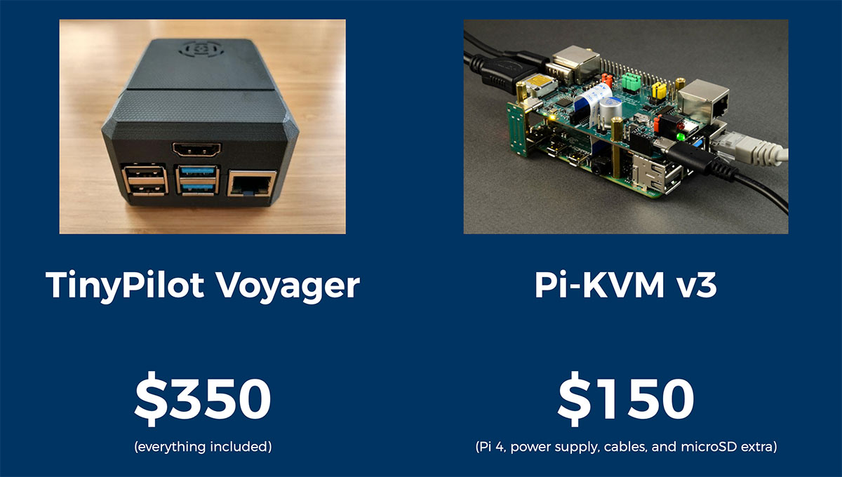 TinyPilot vs Pi-KVM v3 Price comparison