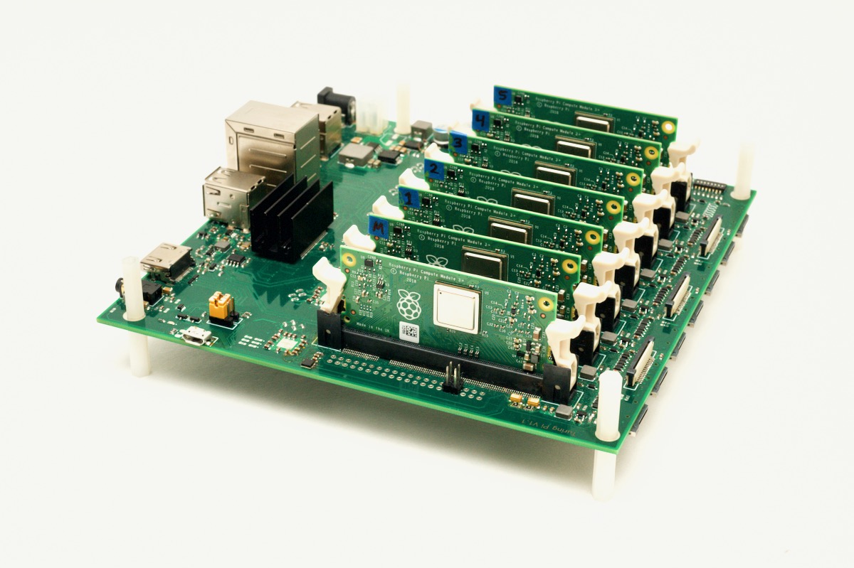 Turing Pi with 7 Raspberry Pi Compute Modules