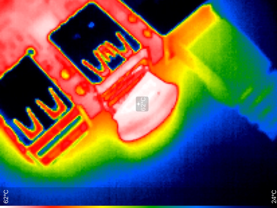 Ultra fit gets very hot in thermal image