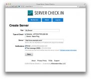 Create Server Form - Server Check.in
