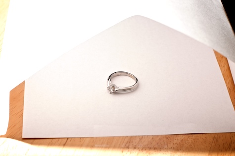 Engagement Ring Setup Shot