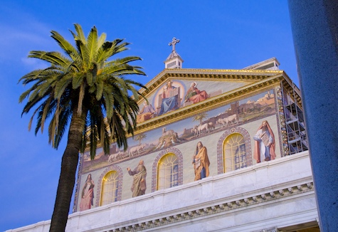 Saint Paul Outside the Walls - Palm Tree at Dusk