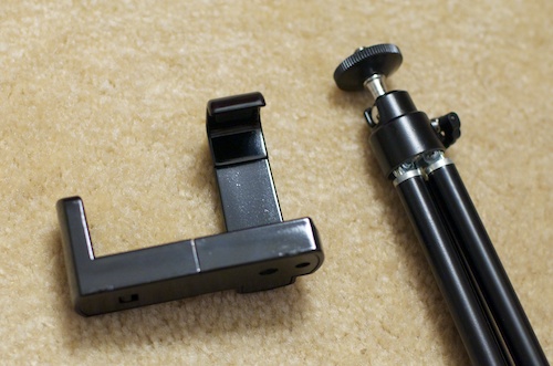 iPhone 4 Tripod Stand and Adapter - Up Close