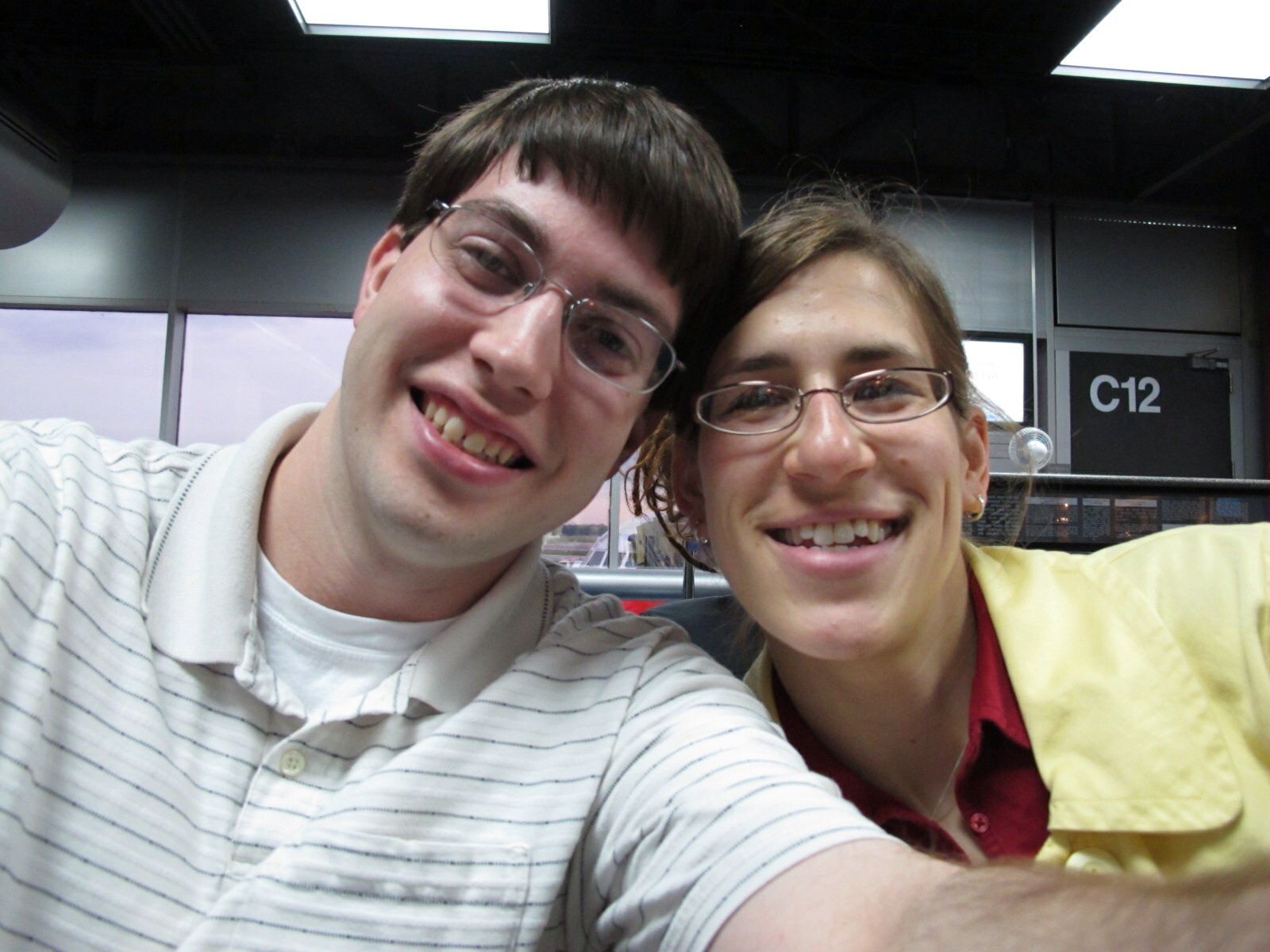 Jeff and Natalie in the Airport