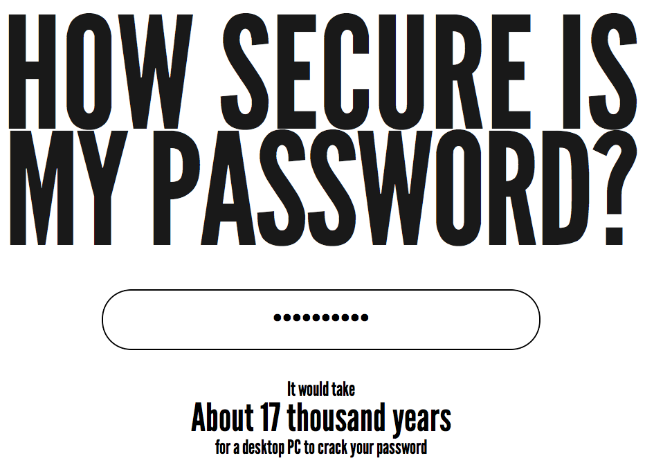 How secure is your password?