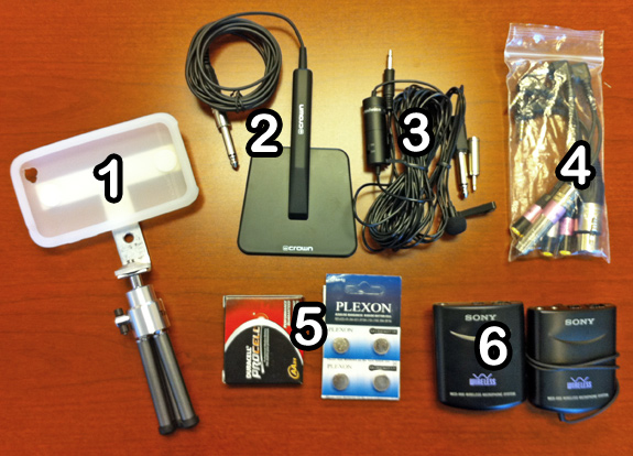 Mobile iPhone 4 3G/3Gs video and audio external microphone podcasting kit