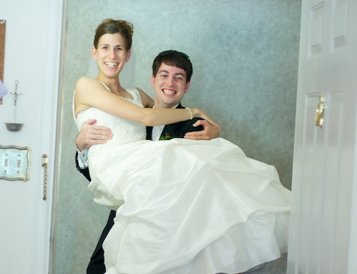 Jeff Carries Natalie over Threshold
