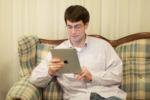 Jeff with his iPad
