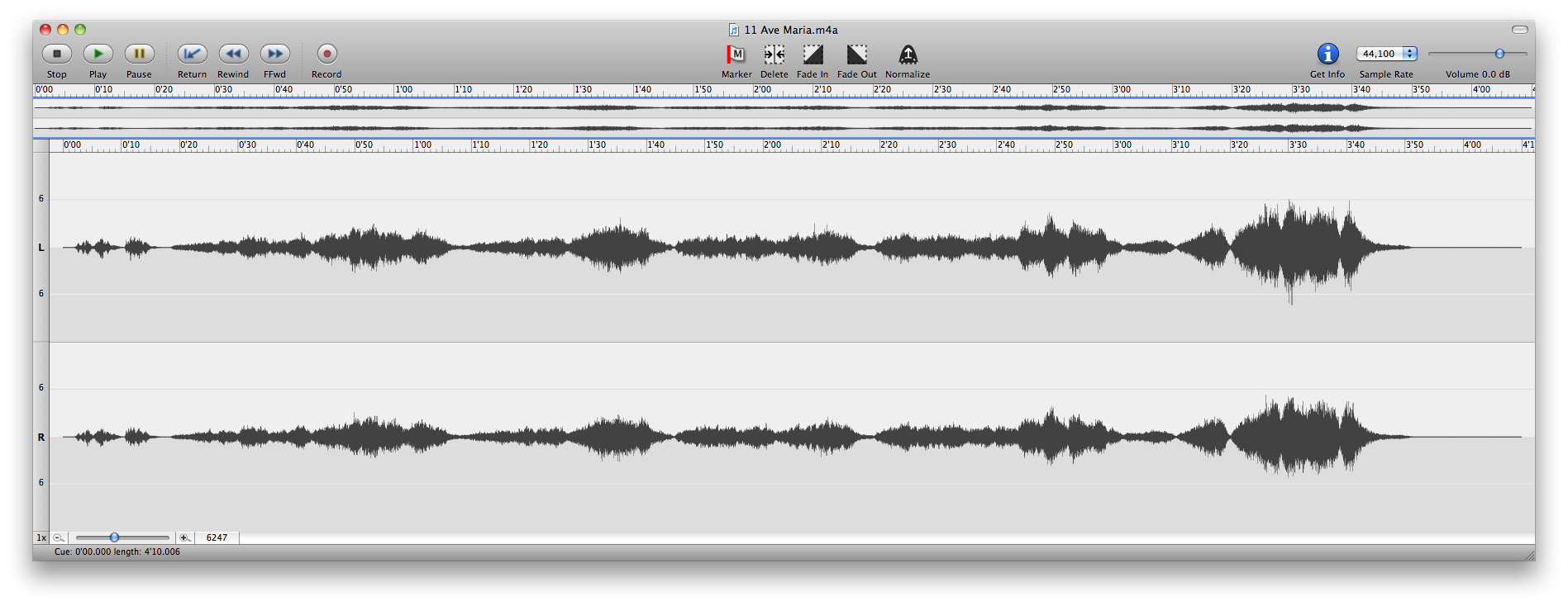 The Ave Maria - Waveform