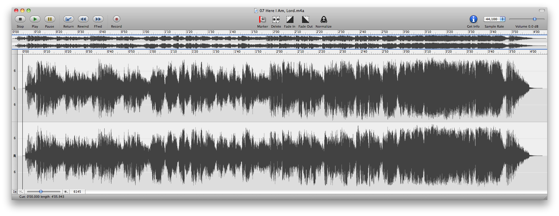 Here I Am, Lord - Waveform