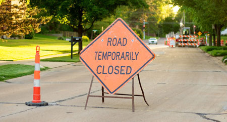 Road Sign #2: Road Temporarily Closed