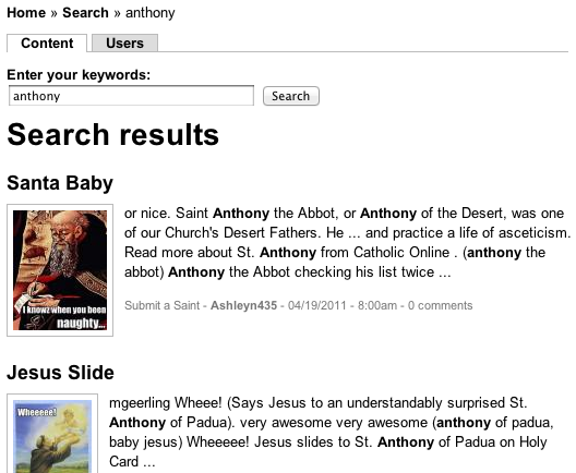 Images in Search Results
