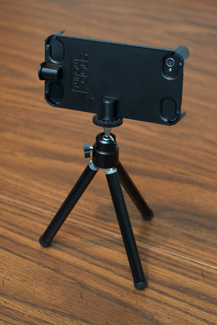 Snapmount for iPhone - on mini Tripod