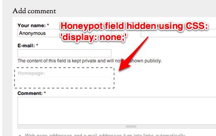 Add a hidden field in a comment form