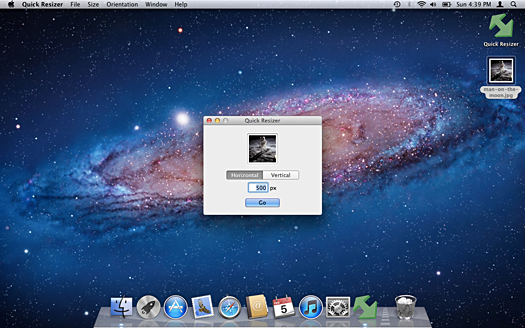 Quick Resizer Main Screen
