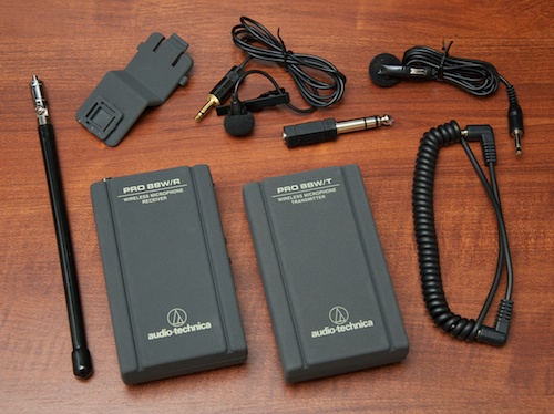 Audio Technica Pro-88W/T and Pro-88W/R with accessories