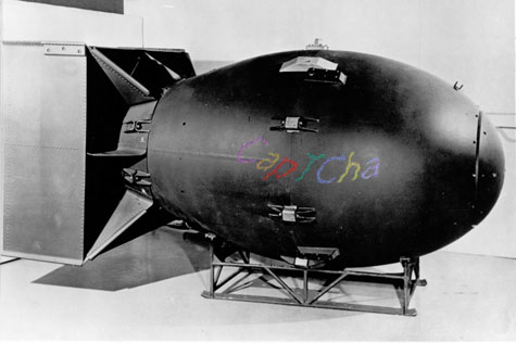 CAPTCHAs - the Nuclear Form Spam Prevention Technique