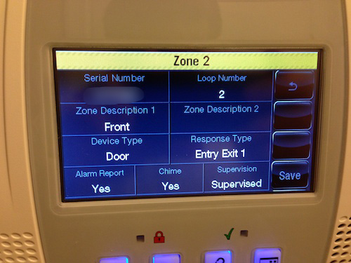 Honeywell Lynx Touch Zone Setup