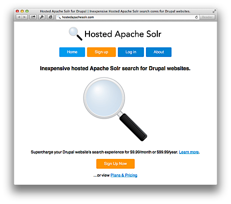 Hosted Apache Solr home page - Drupal 7