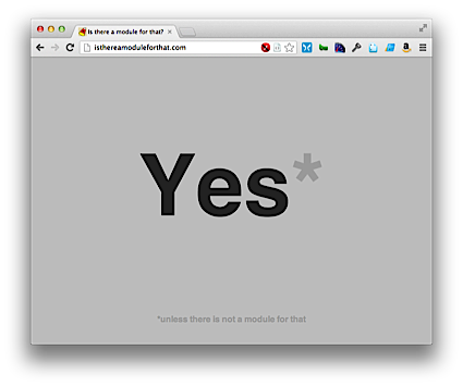 Is there a module for that dot com screenshot