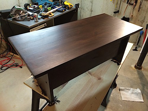 Two coats of polyurethane