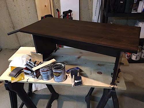 Third and final coat of polyurethane