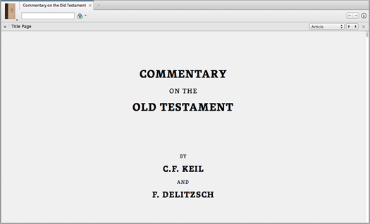 Logos Verbum OT commentary resource