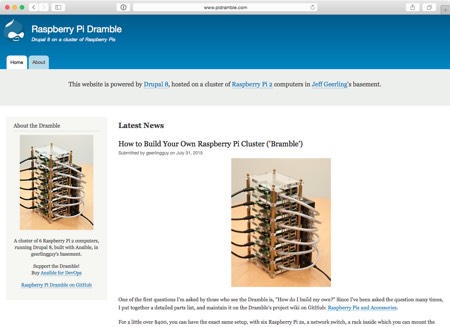 Raspberry Pi Dramble Drupal 8 Website