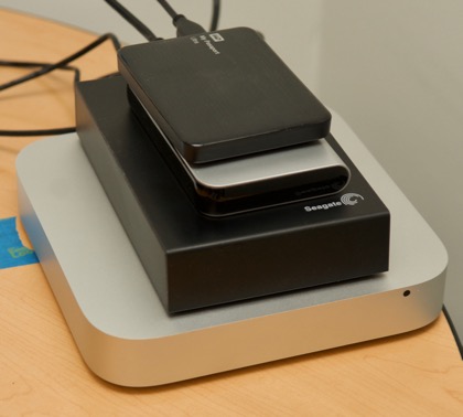 Mid-2011 Mac mini with many external hard drives