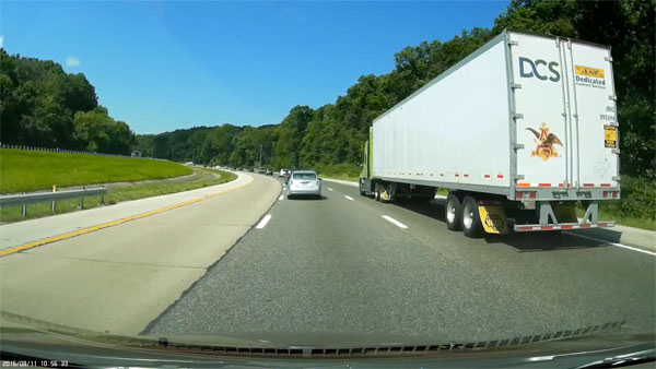 Daytime driving screenshot from Mobius Action Cam