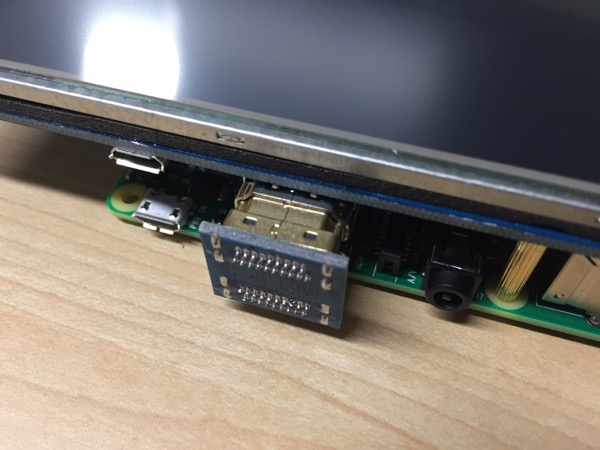 Elecrow 5 inch HDMI display with HDMI male to male daughtercard on Raspberry Pi 3