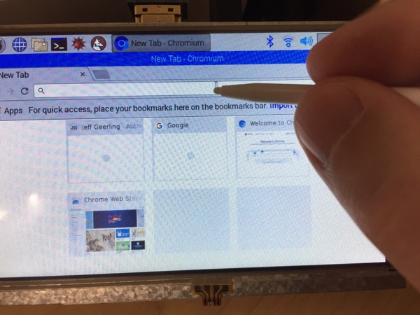 Elecrow 5 inch HDMI display stylus touch precision on screen
