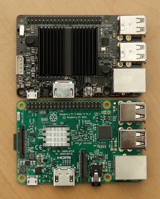 ODROID-C2 and Raspberry Pi 3 comparison - face