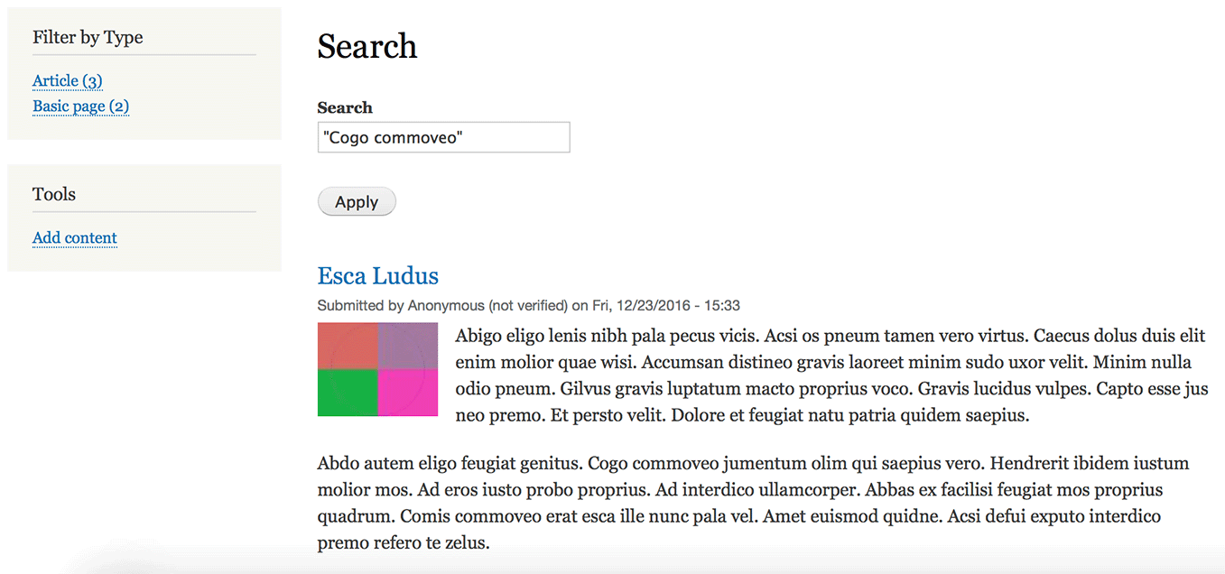 Facets with result count for Drupal 8 Search API keyword search page