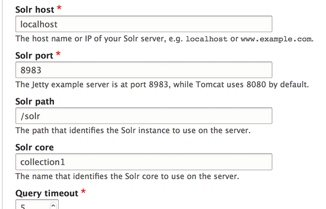 Search API Solr search core configuration