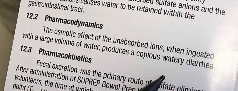 Suprep's effect - copious watery diarrhea