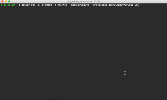 Drupal VM on Docker - Quick Drupal site installation